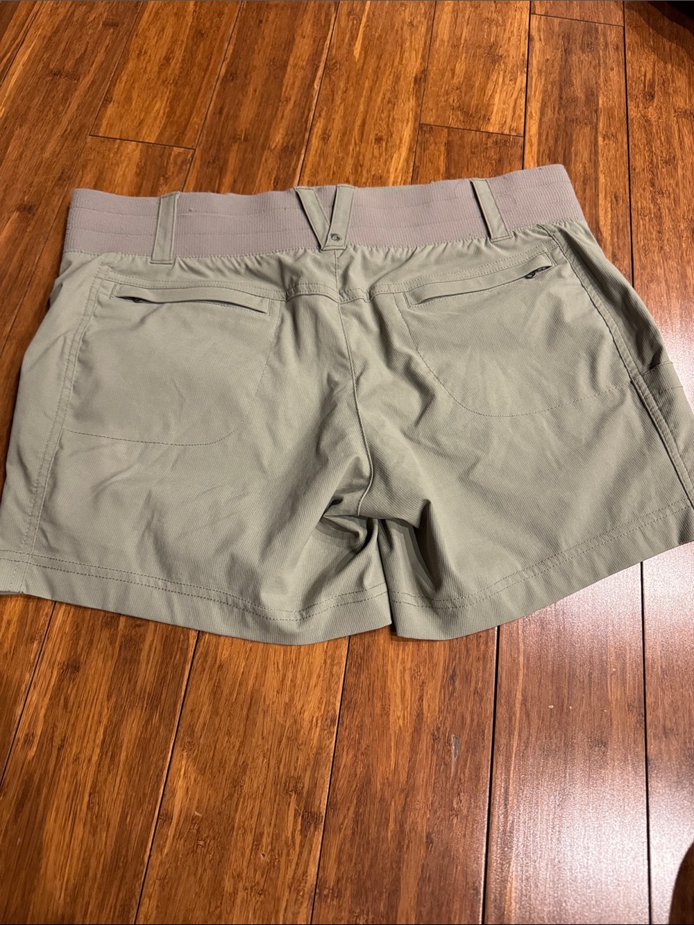 Title Nine Olive Stretch-Waist Utility Shorts - Picture 4 of 6